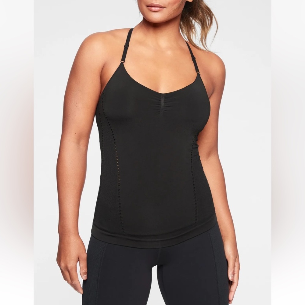 Athleta Allegro Support Tank Top Strappy Back Compression Stretch Size S